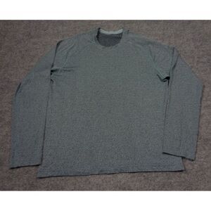 Lululemon Shirt Men S Green Heathered Long Sleeve Performance Crew Neck Pullover